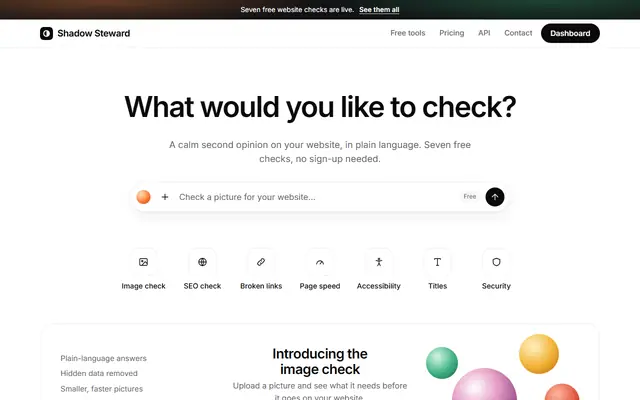 Screenshot of shadowsteward.com homepage